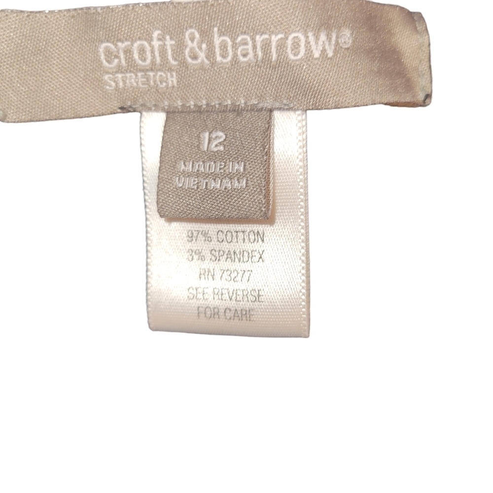 Croft & Barrow Capri Pants Black 12 - Picture 2 of 2